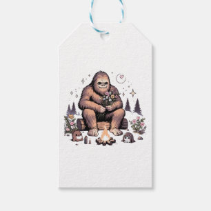Sasquatch mit Blumen Geschenkanhänger