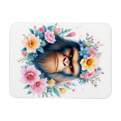 Sasquatch mit Blumenkrone Magnet (Horizontal)