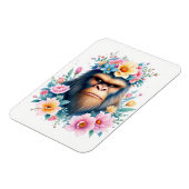 Sasquatch mit Blumenkrone Magnet (Linke Seite)