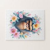 Sasquatch mit Blumenkrone Puzzle (Horizontal)