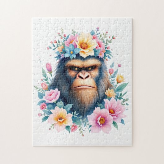 Sasquatch mit Blumenkrone Puzzle (Vertikal)