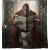 Sasquatch mit dem Duschvorhang aus dem Papierbad (Vorderseite)