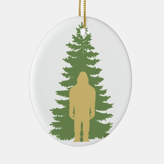 Sasquatch mit Zedern-Ornament Keramik Ornament (Rechts)