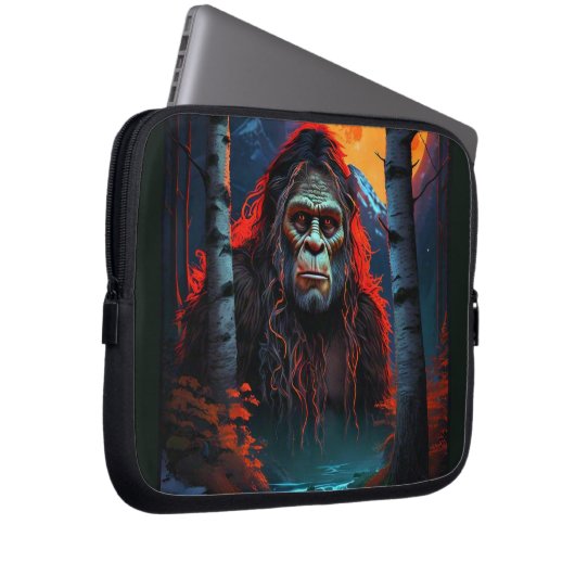Sasquatch Moonlit Hunt Laptopschutzhülle (Vorne Rechts)