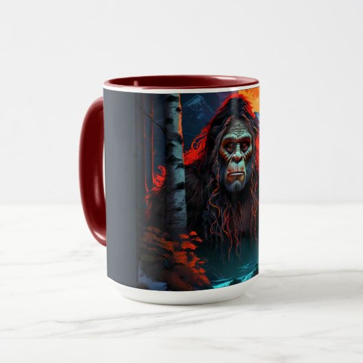 Sasquatch Moonlit Hunt Tasse (Vorderseite Links)