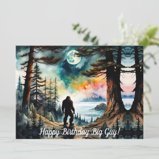 Sasquatch on Ridge mit Blick auf den Ozean Geburts (Stehend Vorderseite)