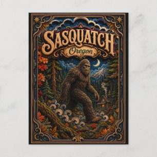 Sasquatch Oregon Popcut Legenden Postkarte