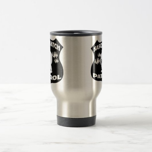 Sasquatch Patrouillen-WaldAbzeichen Reisebecher (Mittel)