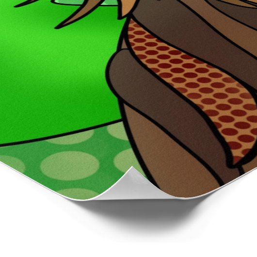 Sasquatch Peace Sign | Rücken Bigfoot Poster (Ecke)