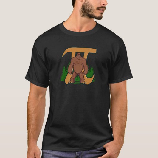 Sasquatch Pi Symbol Pi Day T-Shirt (Vorderseite)
