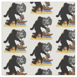 Sasquatch Pirate Schatztruhe Stoff