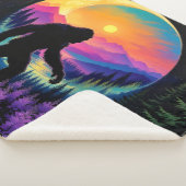 Sasquatch Rainbow Mountain Moon Wall Clock Sherpadecke (3/4)