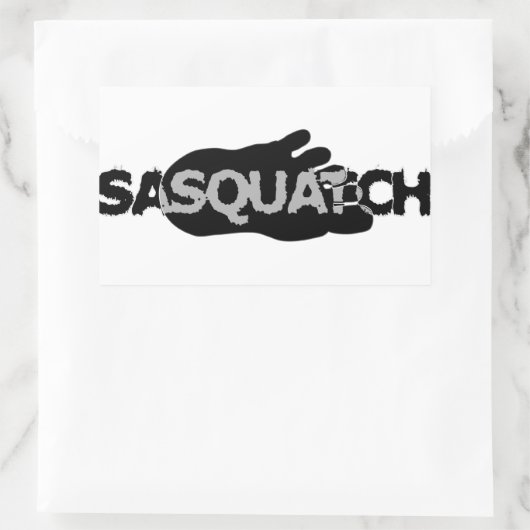 Sasquatch Rechteckiger Aufkleber (Tasche)