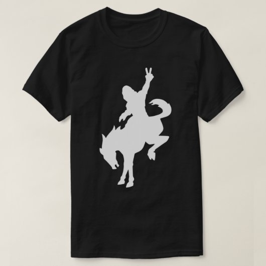 Sasquatch Reiten Bronco T - Shirt (Design vorne)