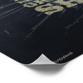 Sasquatch reiten einen großen weißen Hai Poster (Ecke)