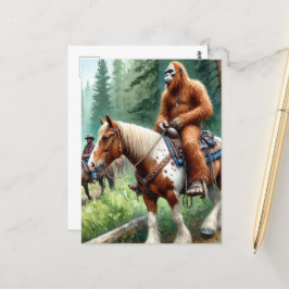 Sasquatch Reiten Postkarte