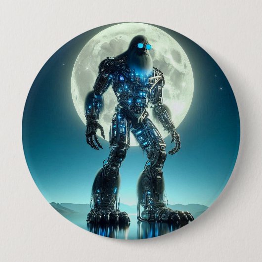 Sasquatch Robot Button (Vorderseite)