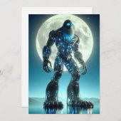 Sasquatch Robot Feiertagskarte (Vorne/Hinten)