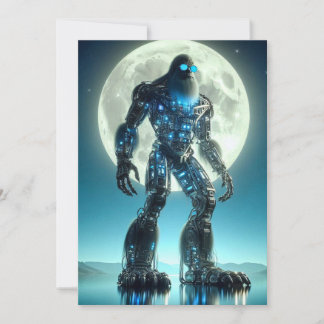 Sasquatch Robot Feiertagskarte