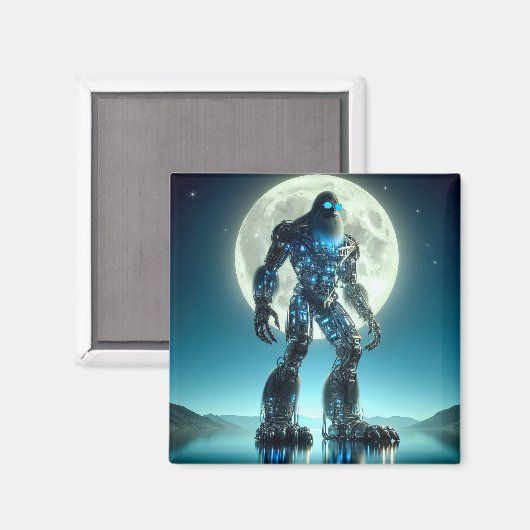 Sasquatch Robot Magnet (Vorderseite/Rückseite)
