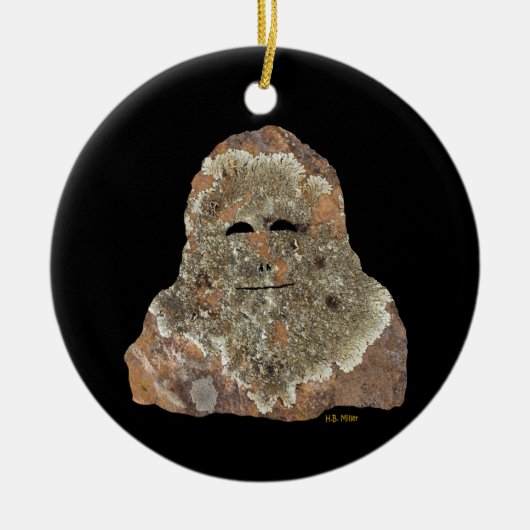 Sasquatch Rock Art Keramik Ornament (Vorne)