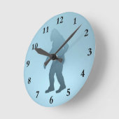 Sasquatch Runde Wanduhr (Winkel)