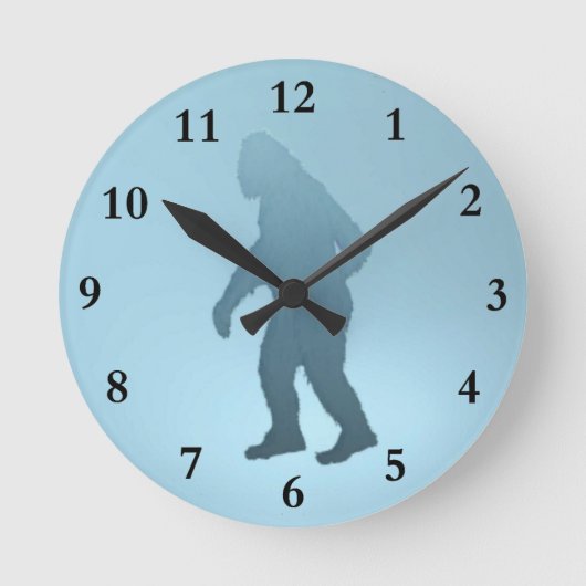 Sasquatch Runde Wanduhr (Vorderseite)