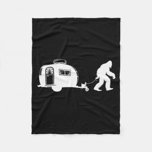 Sasquatch Rv Motorhome Camng Bigfoot Campervan Fun Fleecedecke (Vorderseite)