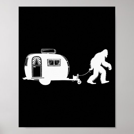 Sasquatch Rv Motorhome Camng Bigfoot Campervan Fun Poster (Vorne)