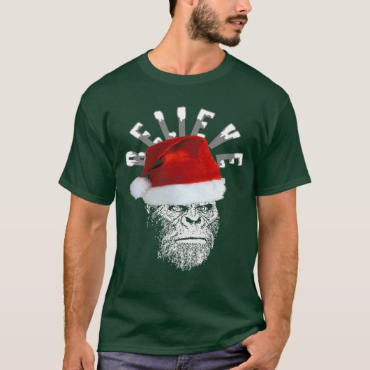 Sasquatch Sankt glauben WeihnachtsT - Shirt (Vorderseite)
