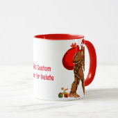 Sasquatch Santa Bigfoot Yeti Weihnachtsgeschenk Tasse (VorderseiteRechts)