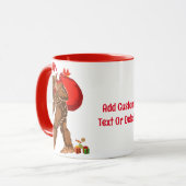 Sasquatch Santa Bigfoot Yeti Weihnachtsgeschenk Tasse (Vorderseite Links)