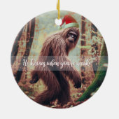 Sasquatch Santa Christmas Keramik Ornament (Hinten)