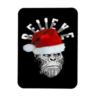 Sasquatch Santa "Glauve" Premium Christmas Magnet