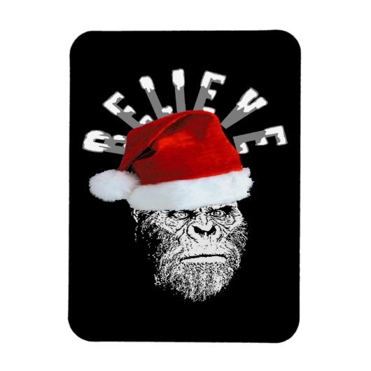 Sasquatch Santa "Glauve" Premium Christmas Magnet (Vertikal)