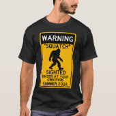 Sasquatch (Sasquatch) Sightning auf eigene Gefahr T-Shirt (Vorderseite)