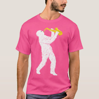 Sasquatch Saxophone Player Saxophonist Jazzbrass T-Shirt