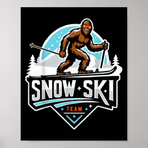 Sasquatch-Schneeski-Team Schneeskiing Bigfoot Cart Poster