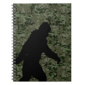 Sasquatch schwarze Silhouette-Digital-Tarnung Notizblock (Vorderseite)