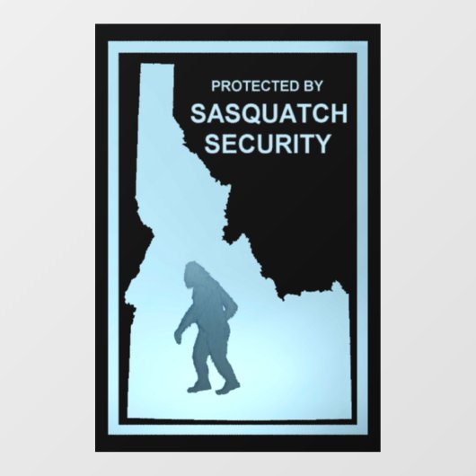 Sasquatch Security - Idaho Fensteraufkleber (Blatt)