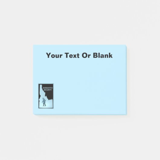 Sasquatch Security - Idaho Post-it Klebezettel (Vorderseite)