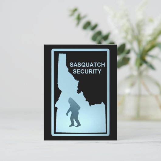 Sasquatch Security - Idaho Postkarte (Stehend Vorderseite)