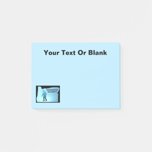 Sasquatch Security - Oregon Post-it Klebezettel (Vorderseite)