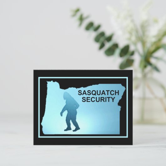 Sasquatch Security - Oregon Postkarte (Stehend Vorderseite)