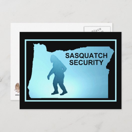 Sasquatch Security - Oregon Postkarte (Vorne/Hinten)