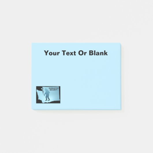 Sasquatch Security - Washington Post-it Klebezettel (Vorderseite)