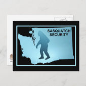 Sasquatch Security - Washington Postkarte (Vorne/Hinten)