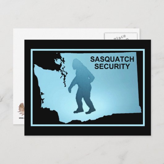 Sasquatch Security - Washington Postkarte (Vorne/Hinten)