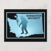 Sasquatch Security - Washington Postkarte (Vorderseite)