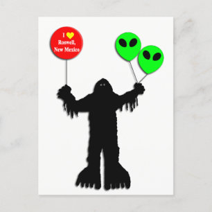 Sasquatch Sighted Roswell, New Mexico Postkarte